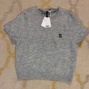 H&M Gray Short Sleeve Knit Top